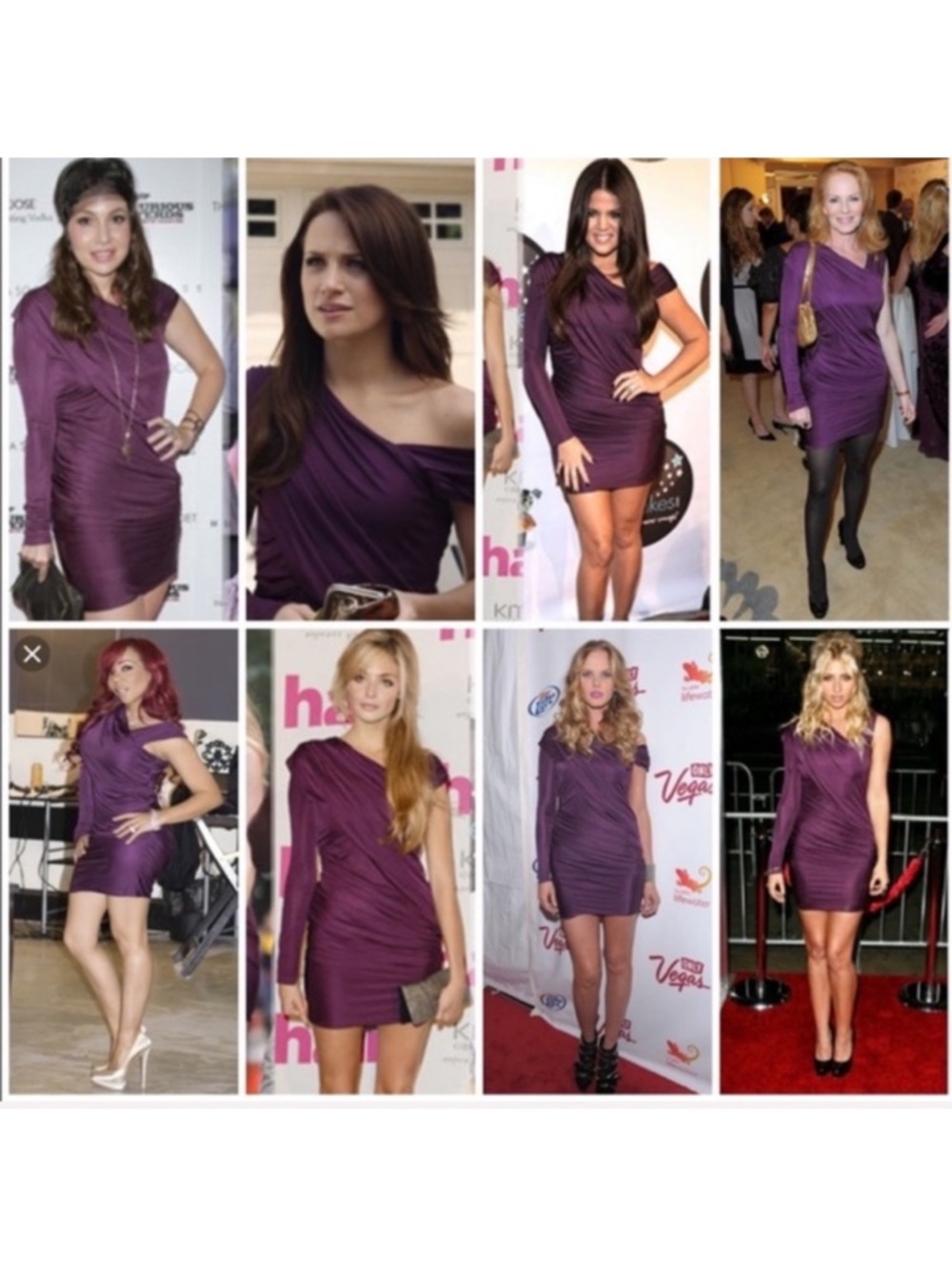 $590 Alexander Wang Asymmetrical purple goddess dress 8 - Picture 8 of 10
